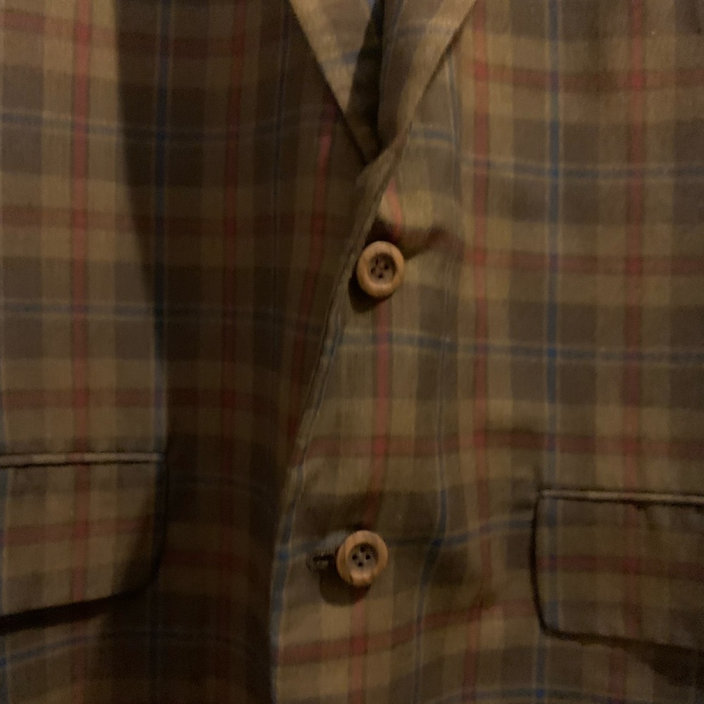 Towncraft Men's Plaid Blazer - Olive and Brown - Picture 5 of 5